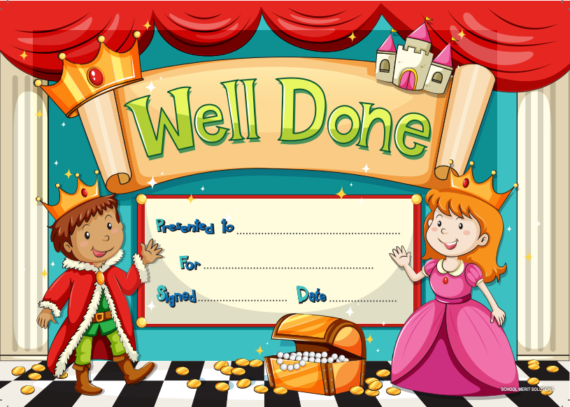 Well Done Certificate (25 Per Pack)